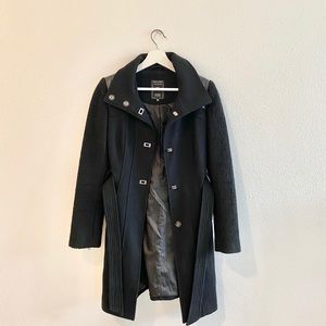 Guess Wool with Faux Leather Coat